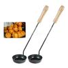 handmade iron Non stick round fry frying basket mold Turner Ladle Wok Spatula Spoon Kitchen Tools Cooking Cookware tongs clip