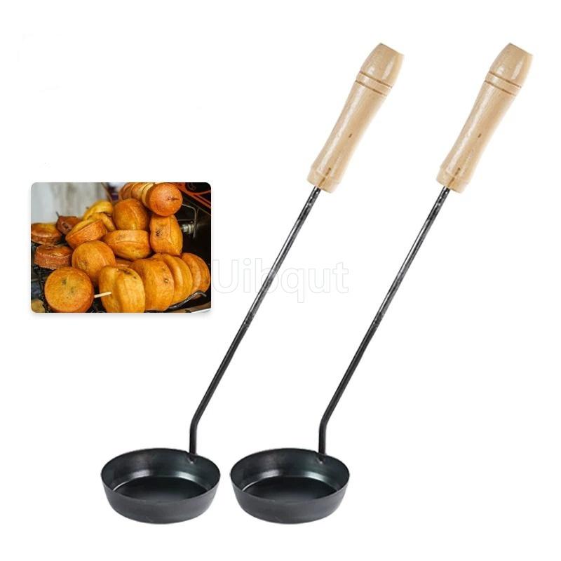 handmade iron Non stick round fry frying basket mold Turner Ladle Wok Spatula Spoon Kitchen Tools Cooking Cookware tongs clip