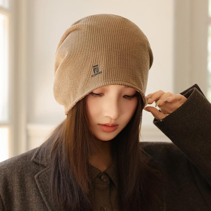 Double-sided Warm Knitted Wool Hat Autumn and Winter New Hat Women's Windproof Casual Stacking Hat