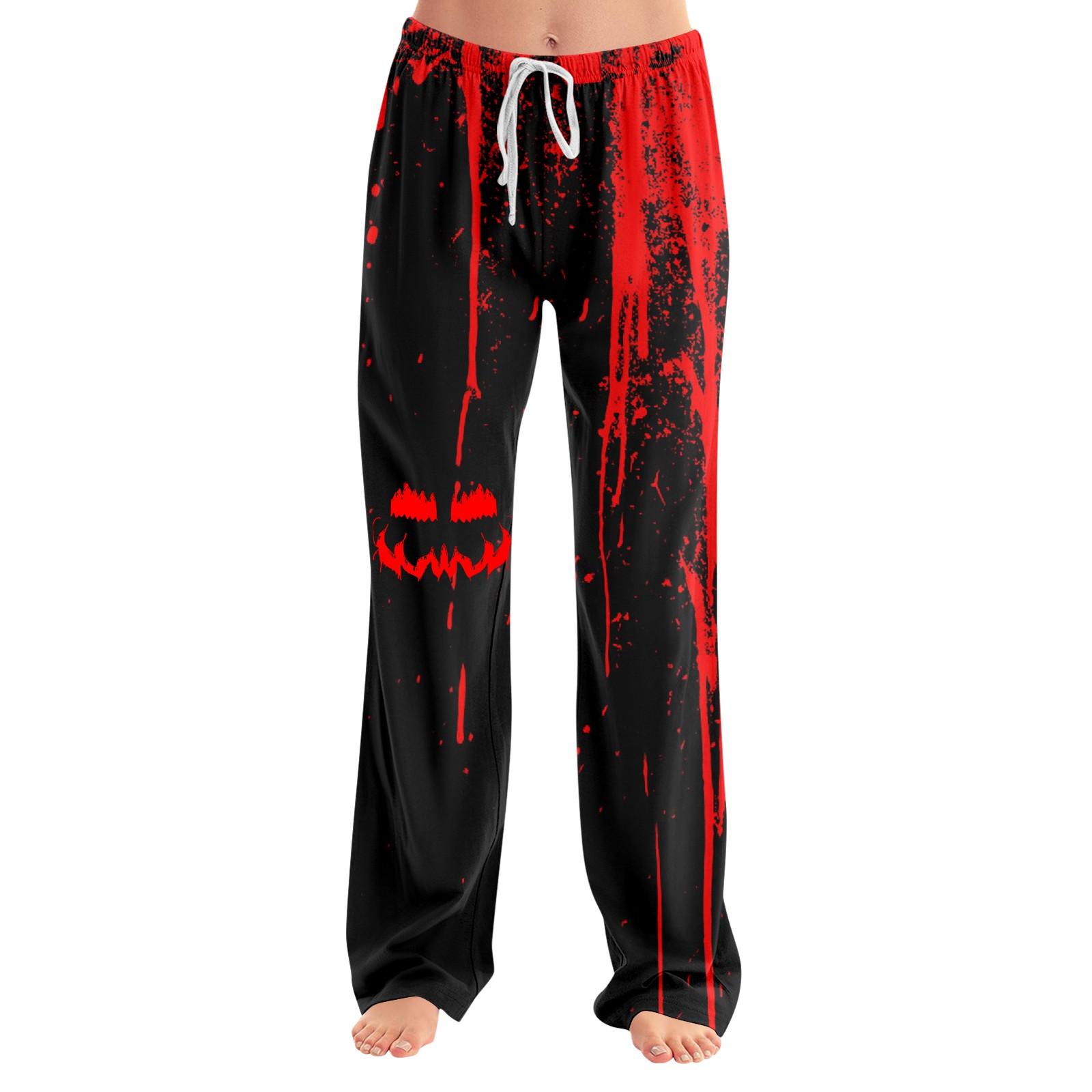 

Женские пижамные штаны, одежда для сна, повседневные брюки с эластичной резинкой на талии, удобные прямые свободные брюки для йоги M