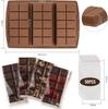 Dubai Chocolate Mold Set, 3x10 Divisions, with 50 Wrapping Foils, Silicone Chocolate Mold, DIY Baking Tool