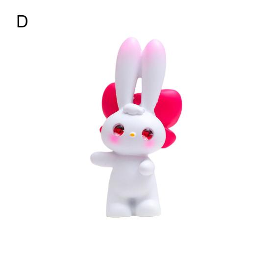 Fashion Eye-catching Decorative Non-fading Adorable Bunny Rabbit Sculpture Ornament Office Supply Statue