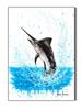 Abstract Ocean Animals Posters Canvas Painting Dancing Marlin Dolphin Fish Wall Picture Minimalist Print Livinig Room Home Decor