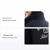 Comfortable Breathable Loose Fit Down Jacket With Letter Zipper Stand Collar Women Outerwear Basic-Black 162448905N-4