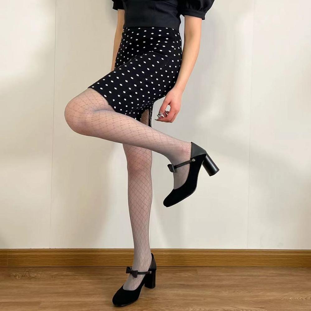 Spring Summer Plaid Women Tights Pantyhose Retro Sexy Nylon Mesh Women Tights Ins Gothic Lolita Girls Fishnet Body Stockings New