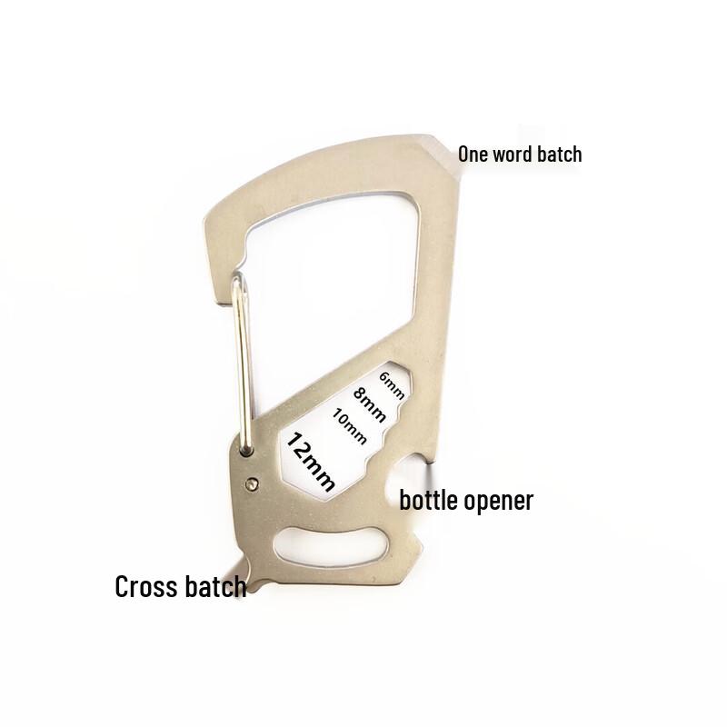 Stainless Steel Multi-tool Carabiner Keychain (5-Pack)