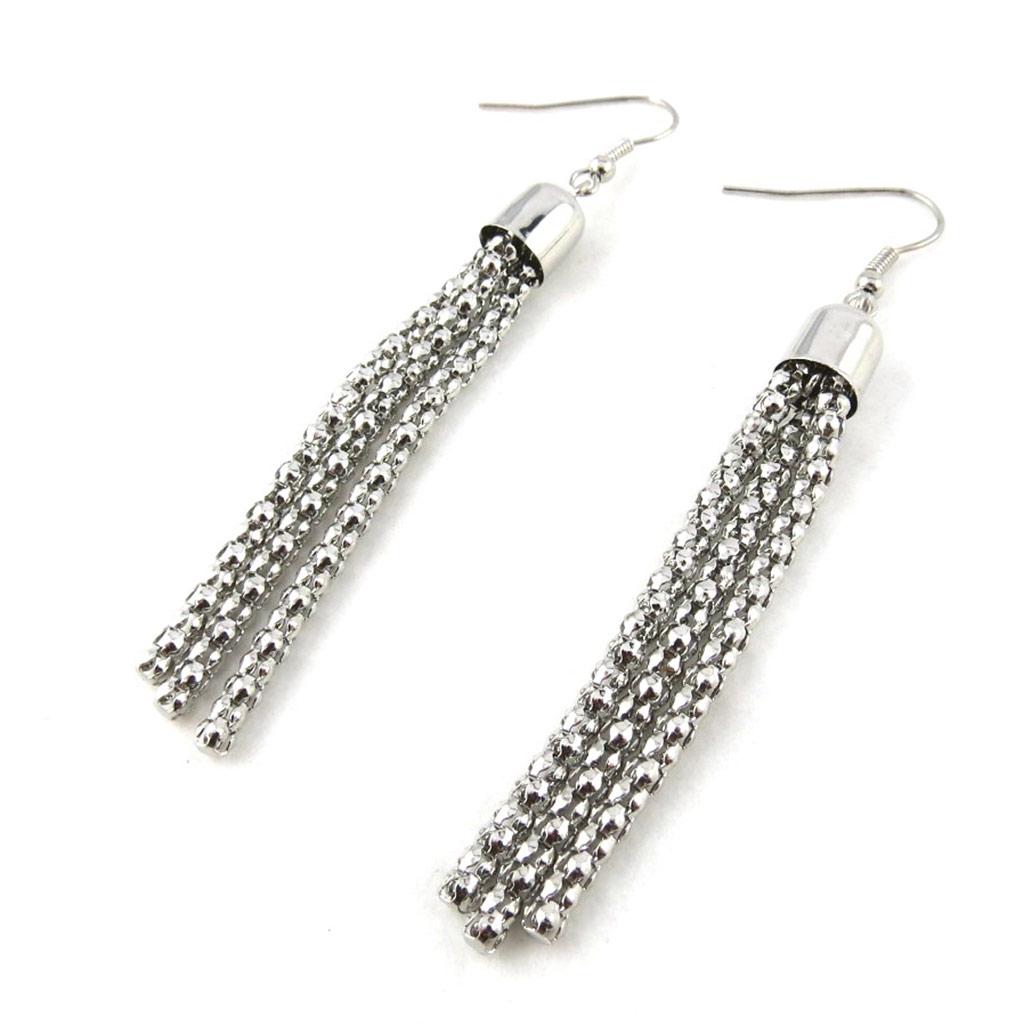 Les Trésors De Lily [N0201] - Silberne Designer-Ohrringe „Choreographie“ (geometrisch)