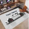 Car Racing Theme Soft Crystal Velvet Rug Custom Name & Text Print Non Slip Floor Rug for Bedroom Living Room