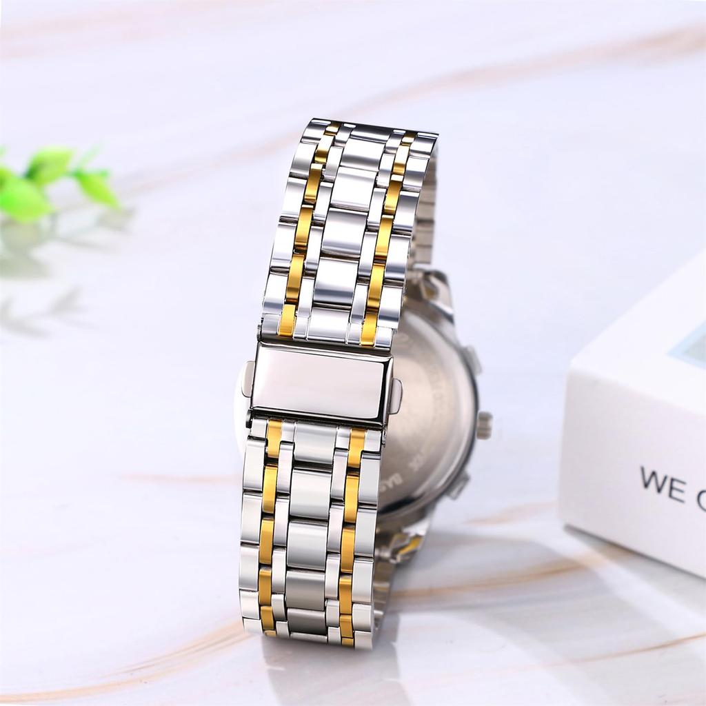 Stainless Steel Watch with 3ATM Water Luminous Analog Stylish Antique Quartz Watch In Silver and Blue A Fashionable Gift for or Your Boyfriend Men's