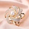 3Pcs/Set Flower Scarf Ring Elegant Silk Scarf Rings Rhinestone Scarf Clip Rings for Women Neckerchiefs Shawls