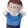 Family Hand Puppets Head Gloves Stuffed Animal Toy Role Play Model Figure Plush Pretend Toys for