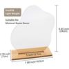Irregular Aesthetic Vanity Mirror Frameless, Decorative Desk Tabletop Acrylic Mirrors with Wooden Stand for Living Room, Bedroom, and Minimal Spaces