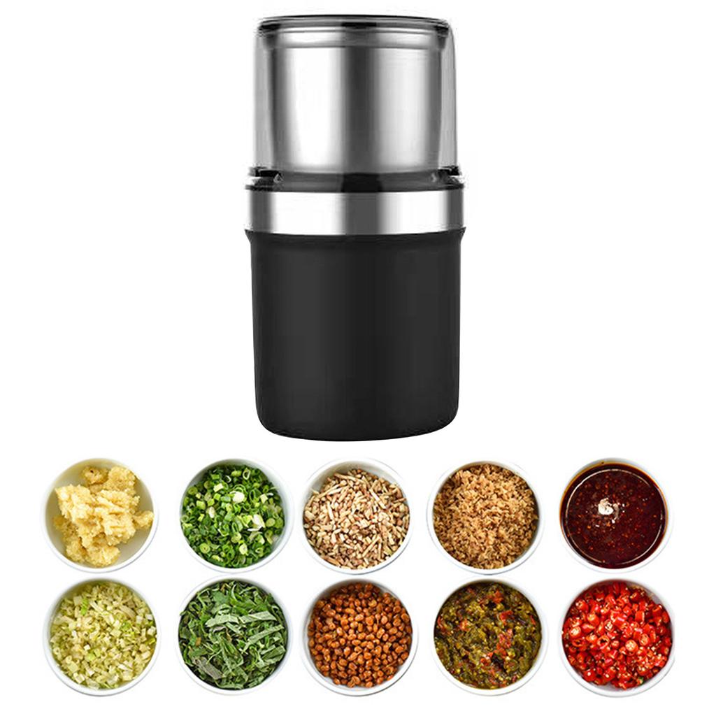 Herb Grinder Wet and Dry Dual Use Multifunction Single Blade Cup Spice Grinder for Garlic Meat