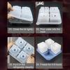 Ice Tray Silicone 4-Cavity Silicone Square Chilling Cube Maker Tray Portable Non-Stick Ice Maker Mold With Funnel Lid For
