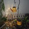 Solar-Powered Wrought Iron Garden Kettle Light - Waterproof Lawn Projection Décor