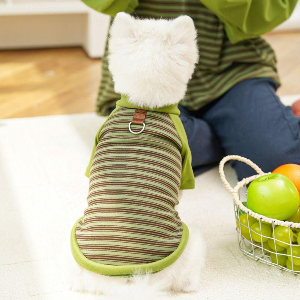 Kombinezon dla zwierząt Kolorowe bluzy dla psów Wygodne Oddychające Pasiaste ubranka dla zwierząt Miękka bluza dla psa Jesień i Zima