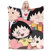 Comfortable chibi maruko chan Japan Anime Blanket Accessories Bedding Decorative  Throw Blanket Warm Velvet for Travel