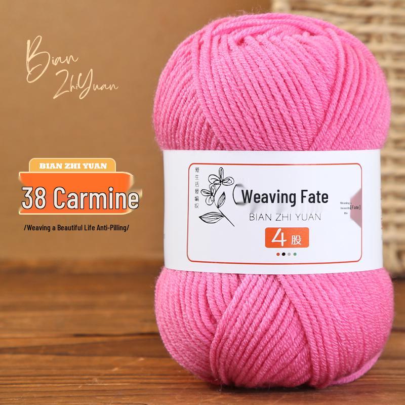 4-Ply Milk Cotton Yarn: DIY Crochet Kit for Scarf, Sweater, Bouquet Crafting - Combed Cotton Skein