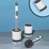 Silicone Toilet Brush with Spray Water and Soft Bristles for No Dead Corners