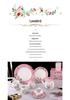 Farorui Shi Korean Afternoon Tea Set: Mug, Coffee Cup, Western Dinner Plate, Teapot, Sugar & Creamer, Small Bird Design.