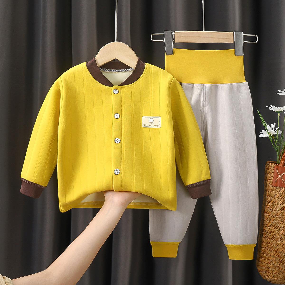 

Детские теплые костюмы, утепленная осенняя одежда из чистого хлопка, мужское и женское детское нижнее белье, весенняя, осенняя и зимняя стеганая одежда 80