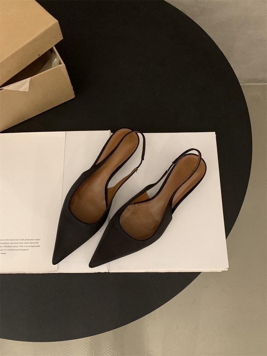 

Нишевые высококлассные сумки, сандалии на каблуке, женская обувь, весна и осень 2025, новые тонкие каблуки, не устают ноги, остроносые туфли 40