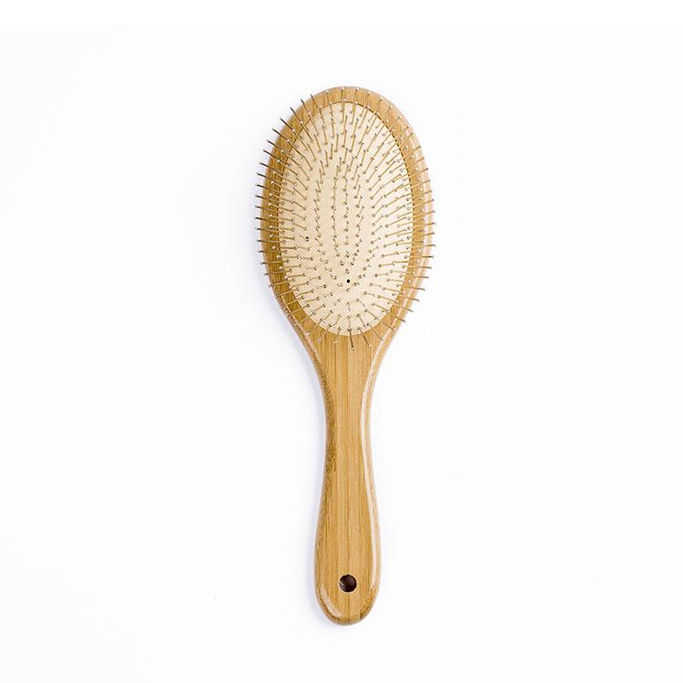 Hair Scalp Massage Comb Hairbrush Printing Cushion Oval Hairbrush Detangling Hair Brush Private Label Wooden Hair Brush