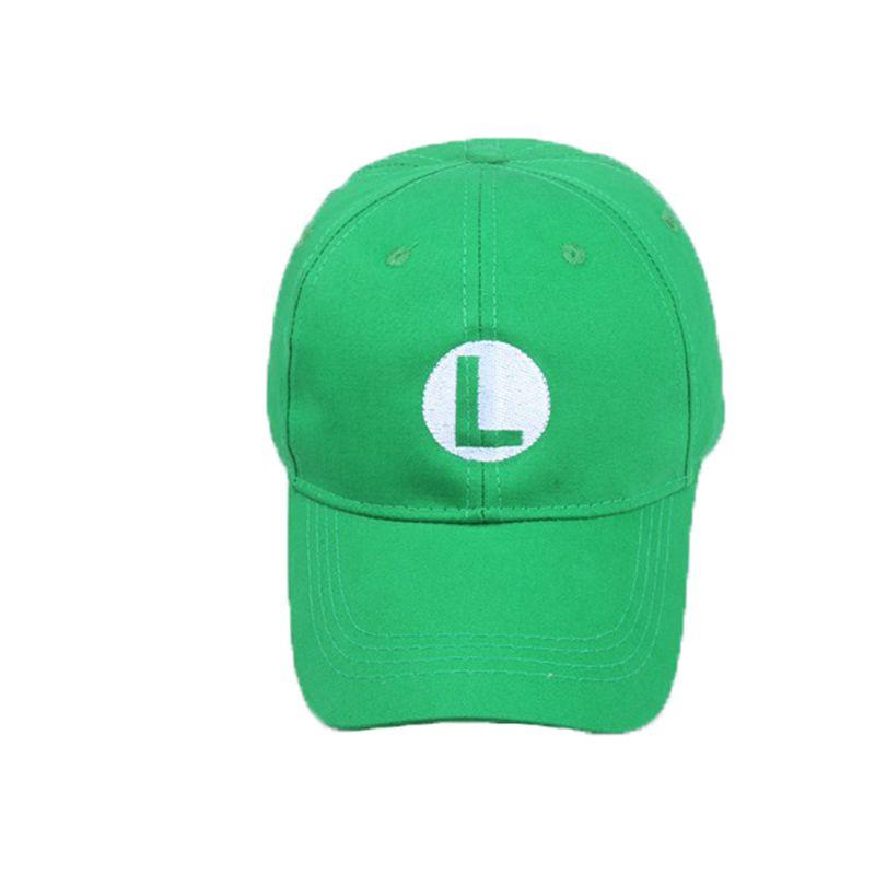 Chic Super Luigi Mario Bros Cosplay Adult Size Hat Cap Baseball Hats Costume