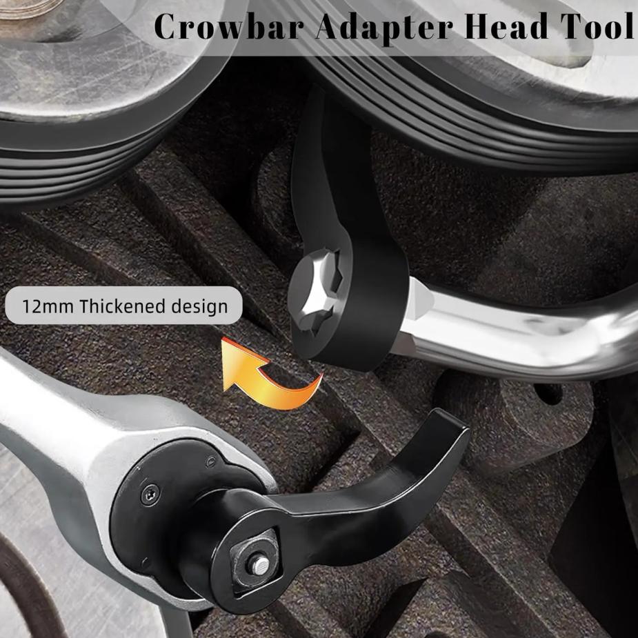 Tool Crowbar Adapter Head Square Plum Blossom Mouth Drive Ratchet Open-end Wrench Adaptor Axle Shaft Removal Car Repair Tools