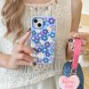 Fashion 3D Flower Soft Silicone Phone Case For iPhone 16 15 14 13 12 Pro Max Cute Floral Shock Proof Cover Capas