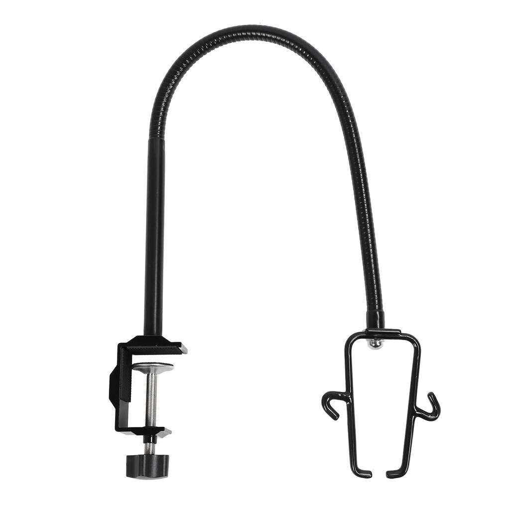 Freihändiger Haartrocknerhalter, verstellbarer Winkel, Haartrockner-Klemmhalterung aus Aluminiumlegierung für die Arbeitsplatte
