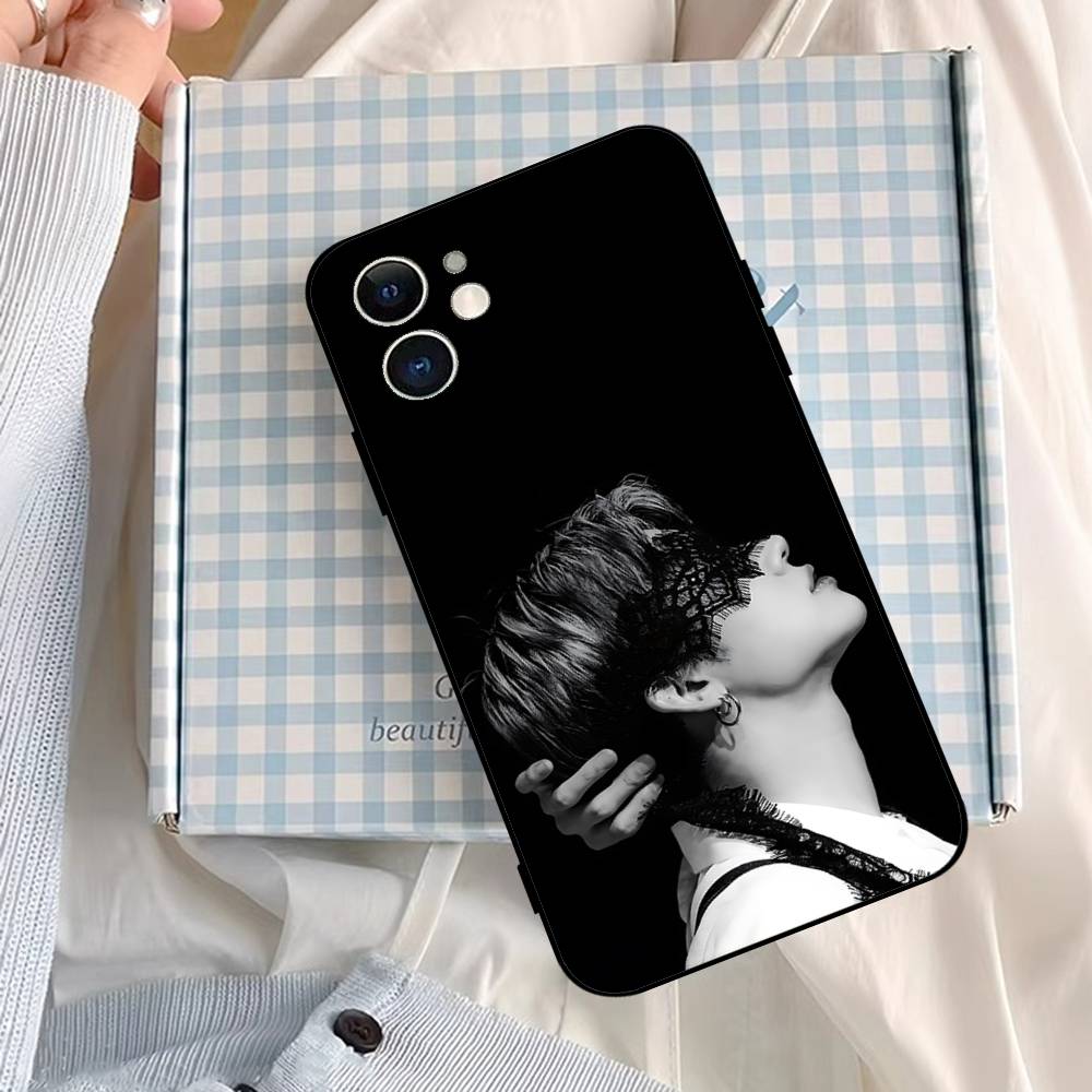 Singer Y-Yeonjun Phone Case For IPhone 1716 15 14 13 Pro Max 11 12 Mini X Xs XR Black Silicone Cover