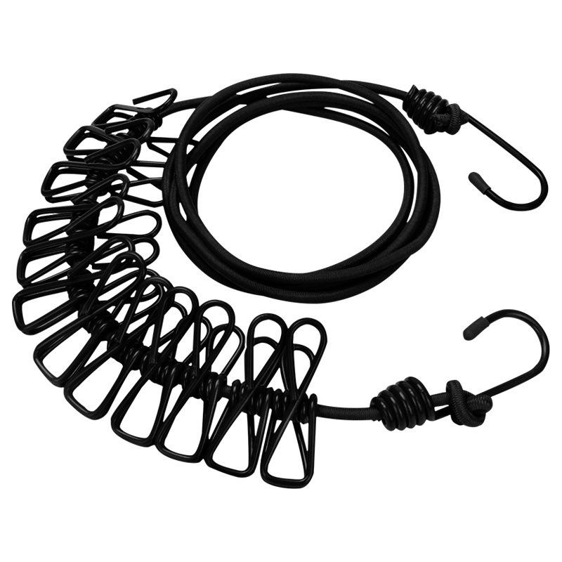 Durable No-Drill Windproof Clothesline for Indoor/Outdoor Use - Non-Slip Drying Rope for Travel, Dorms, and Quilt Drying.