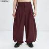Summer Men Zipper Waist Casual Striped Long Pants Trousers