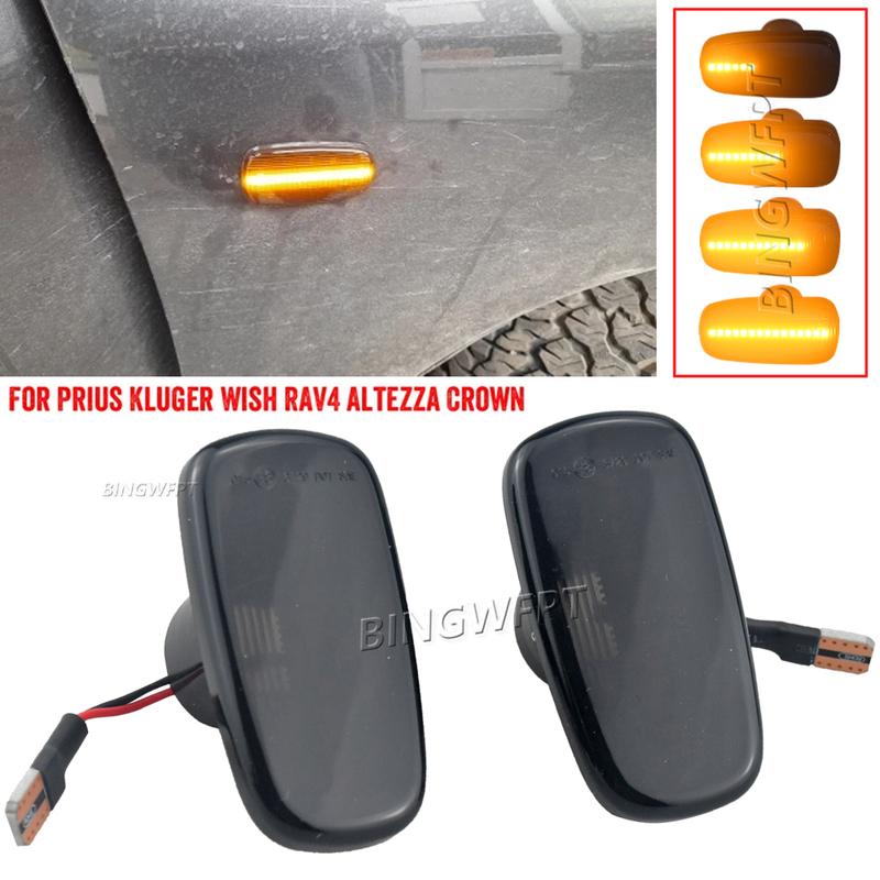 Pair For Lexus IS200 / IS300 1999-2005 LS430 (UCF30) 2001-2022 Dynamic Led Front Fender Side Marker Light Turn Signal Lamp