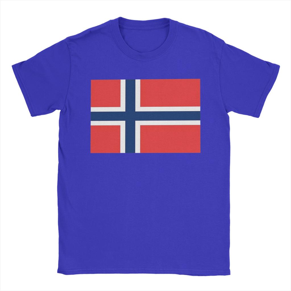 Norway flag Cotton TShirt For Unisex Beach  Vintage TShirts ONeck Harajuku Tee Shirt Plus Size Custom DIY Tops