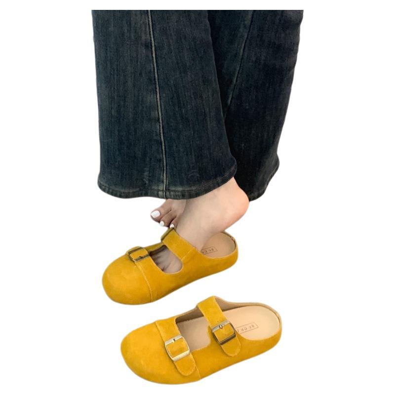 Boken Flip-flops Summer and Spring Thick-soled Shoes Muller and Mary Jane Shoes Half Slippers