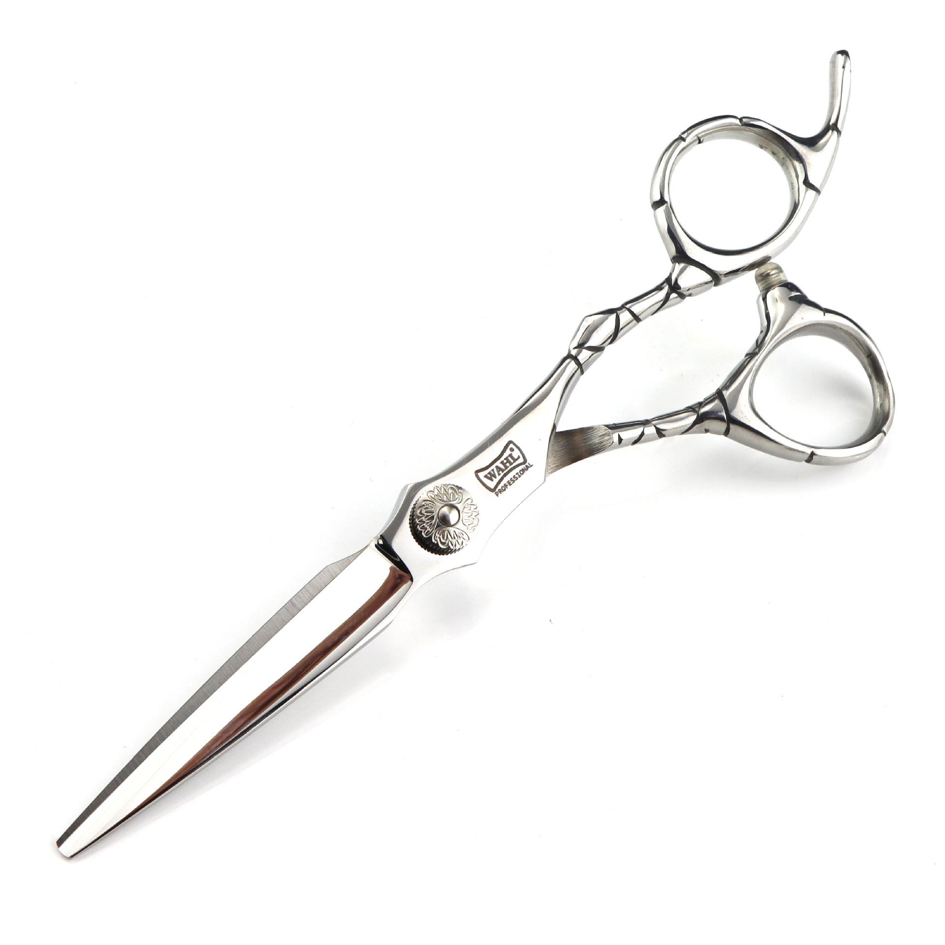 6.0 inch bamboo handle wall, bright flat cut tooth cut hair cut hair cut Huamode flat shears