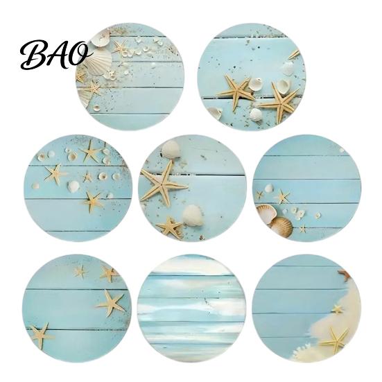 Furniture Protection Coaster 8PCS Coasters, Colorful Wood with Non-Slip Heat Insulation Multi-color Pack Waterproof Drink Holder, for Home Office