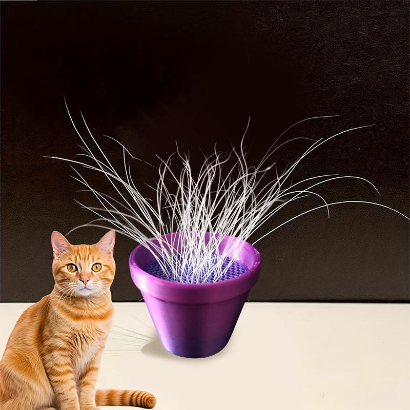 Pet Whisker And Fur Collector Cat Whisker Holder Mini Flower Pot Design Desktop Ornament Collectible Keepsake For Cat Owners