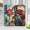 Colorful Glass Style Rose Flower Pattern Phone Case for Honor Huawei 200 LITE 100 400 PRO 90 Lite Magic 8 7 6 5 Pro Floral Cover