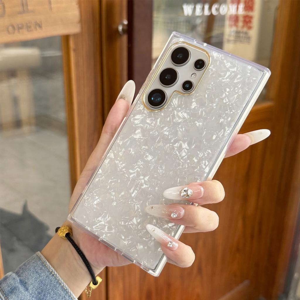 Applicable to Samsung s26ultra color shell pattern mobile phone case a56 electroplated frame s25edge all-inclusive mobile phone case