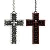 2/4Pcs Silver Color Necklace Handcrafted Symbolic Design Cross Pendant Necklace Multi-Purpose Fashion Jewelry Gift