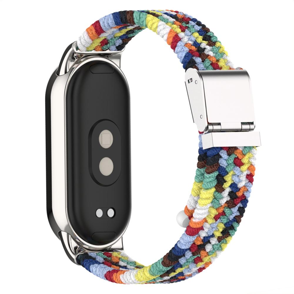 Per Xiaomi Mi Band 9 NFC, Mi Band 9 Smart Band 8 NFC Smart Band 8, cinturino in nylon intrecciato con fibbia regolabile e elastico.