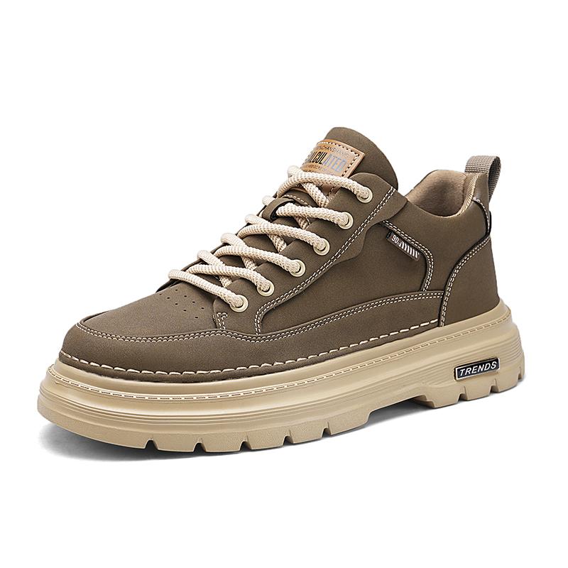 

Fashion Mens Casual Shoes Fashion Breathable Outdoor Mens Hiking Shoes Lace-up Comfortable Leather Business Office Men Oxford Shoes 44 хаки