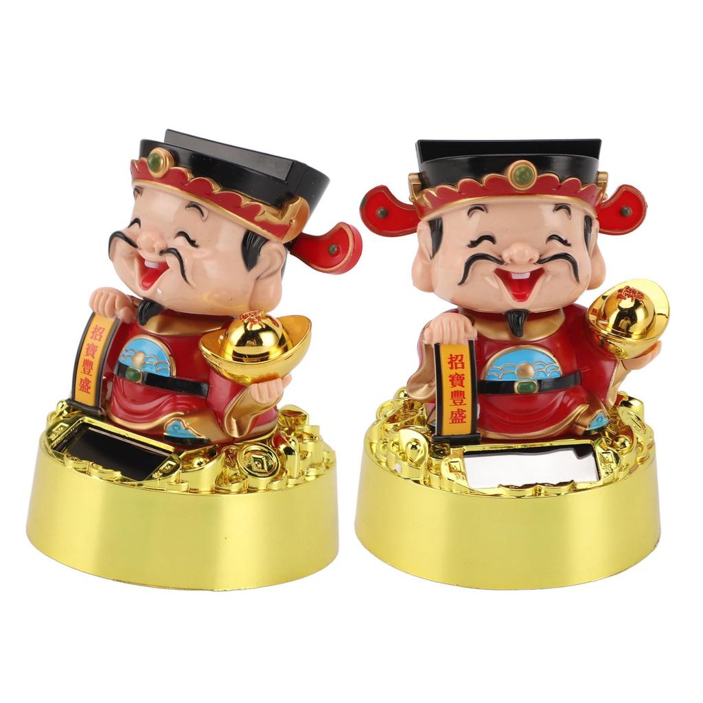 Solar Schwingende Gott des Reichtums Figur Statue Gott des Glücks Auto Armaturenbrett Ornament Feng Shui Dekor