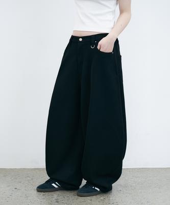 URBANSTOFF Curved Loose Sweatpants (Black)