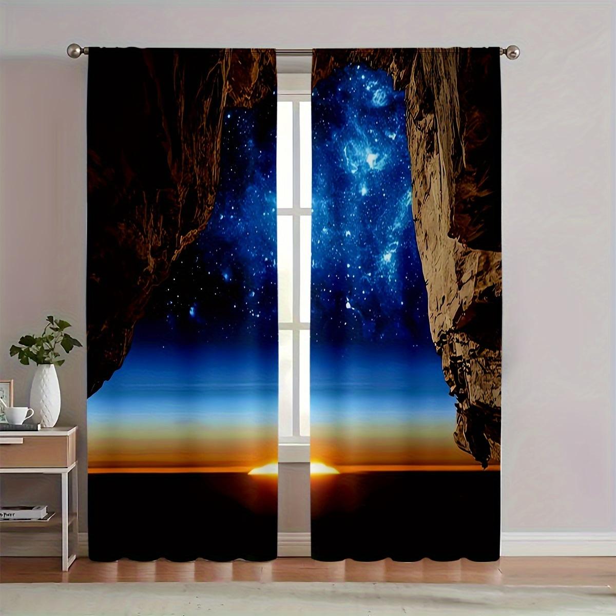 

Contemporary Art Print Curtains: 2 Panels, 41.3 x 90.5 , Machine Washable, Lined, Woven, Suitable for Living Room, Kitchen, Off 53x116cm 2pc&Without mount