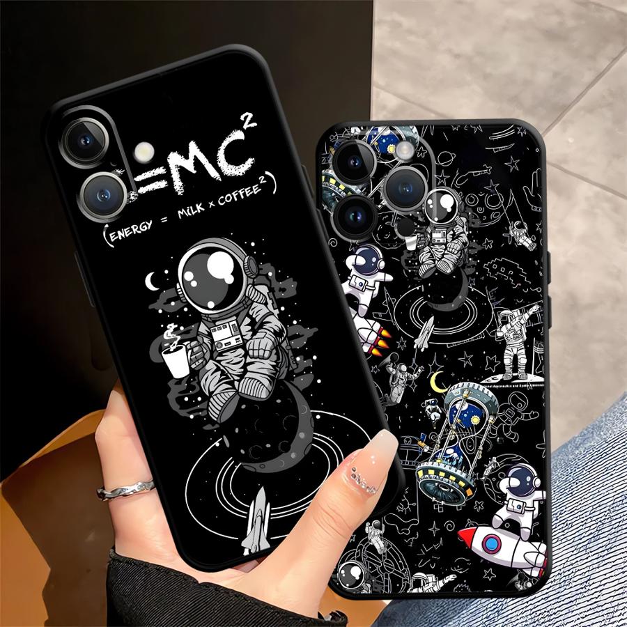 Case for Apple iPhone 17 Pro Max 11 XR XS MAX 12 14 16 15 Pro 7 8 Air 13 Funda Phone Cover Cartoon Astronaut