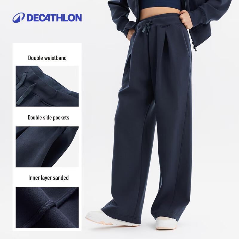 

Decathlon Women s Wide-Leg Loose Long Pants XS